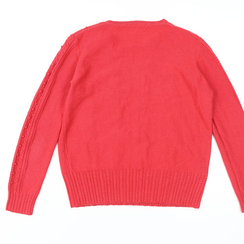 Country Casuals Women's Red Cable Knit Pullover Jumper S