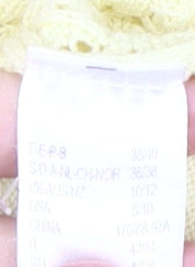 Anne Weyburn Yellow Women's Collared Pullover Jumper Size 12