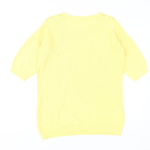 Damart Women's Yellow Knit Pullover Jumper, Size S