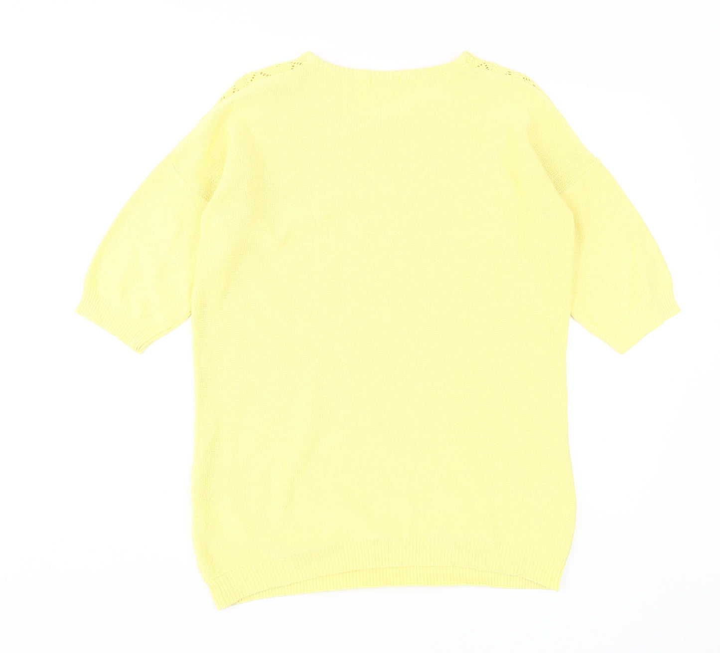Damart Women's Yellow Knit Pullover Jumper, Size S