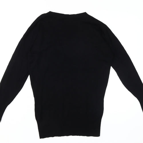 Wallis Women's Black Sequin Pullover Jumper M