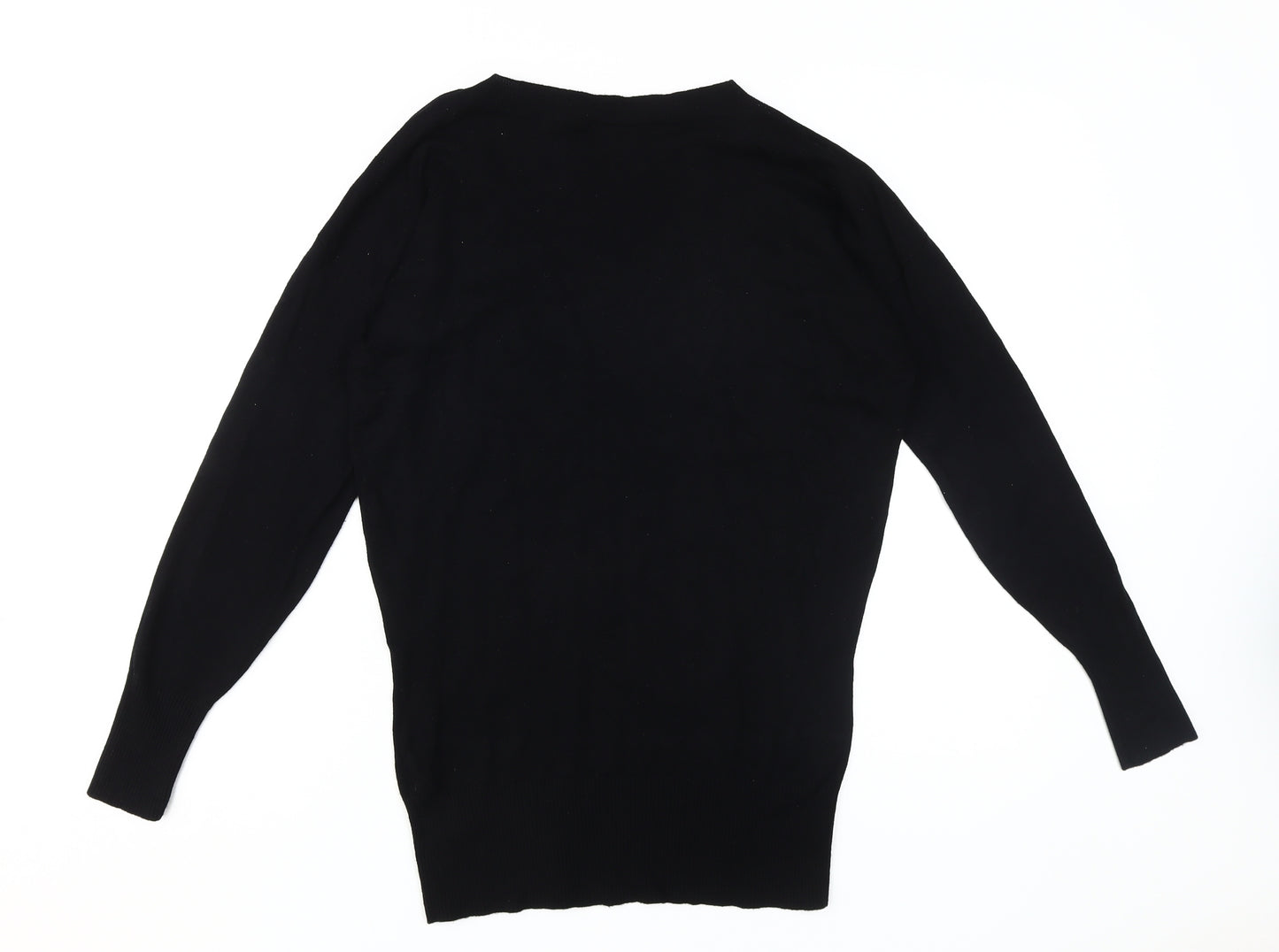 Wallis Women's Black Sequin Pullover Jumper M