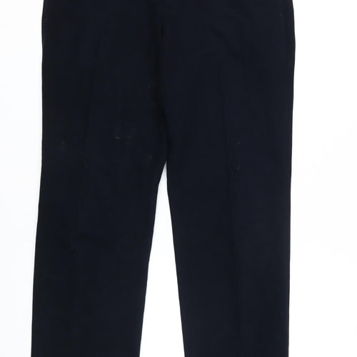 Marks and Spencer Men's Black Cotton Trousers, Size 34