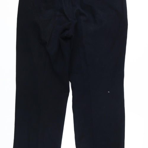 Marks and Spencer Men's Black Cotton Trousers, Size 34