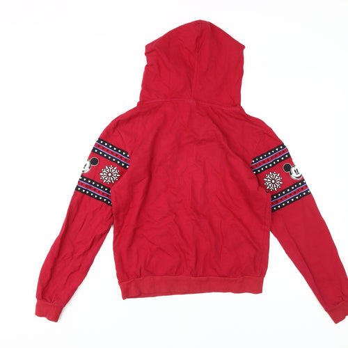 Disney Women’s Red Pullover Hoodie, Size S, Christmas