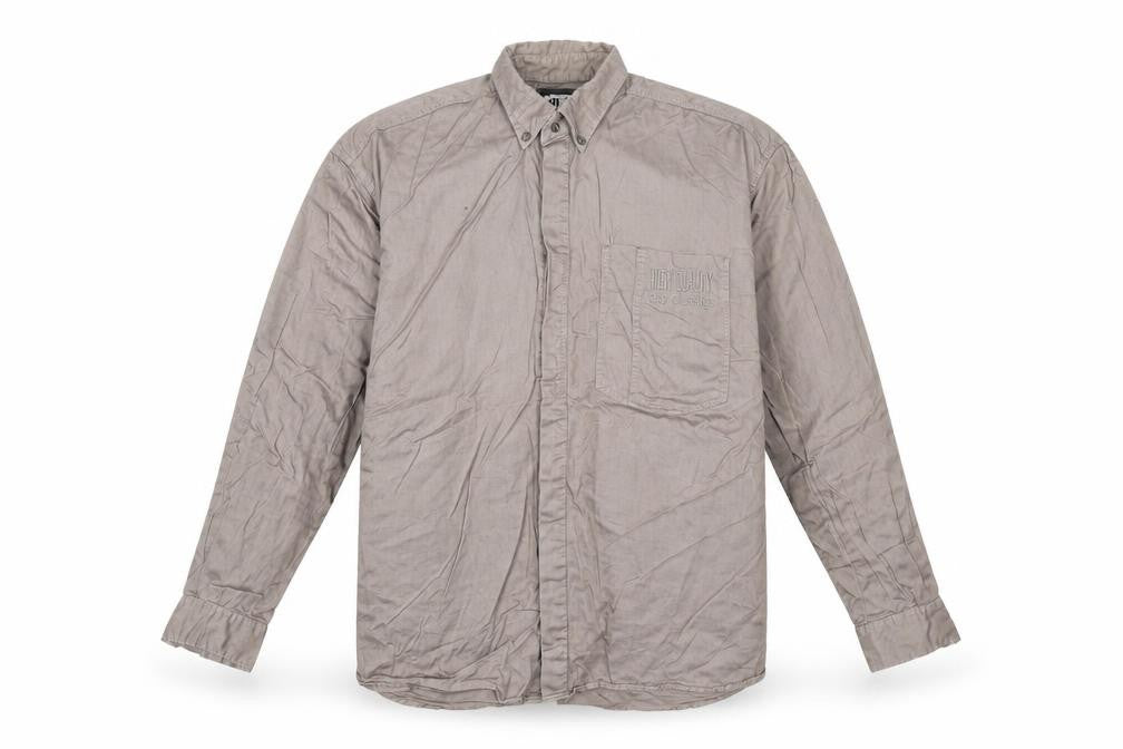 An-X Men's Beige M Classic Long Sleeve Formal Shirt