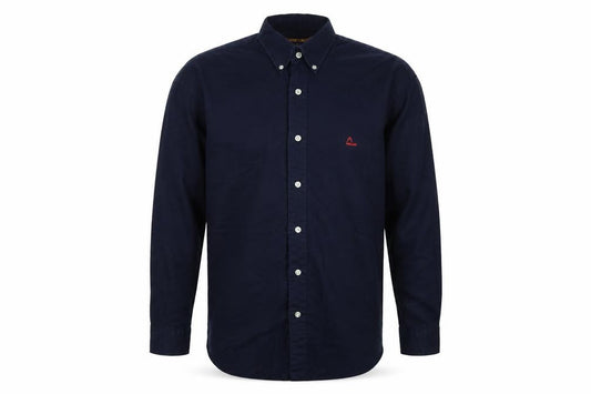 Front view of Head Originals Men's Blue M Cotton Casual Shirt
