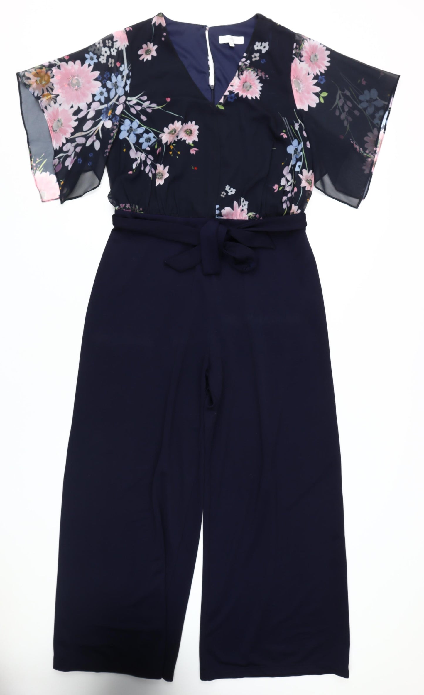 RJR.John Rocha Women’s Blue Floral Jumpsuit Size 16