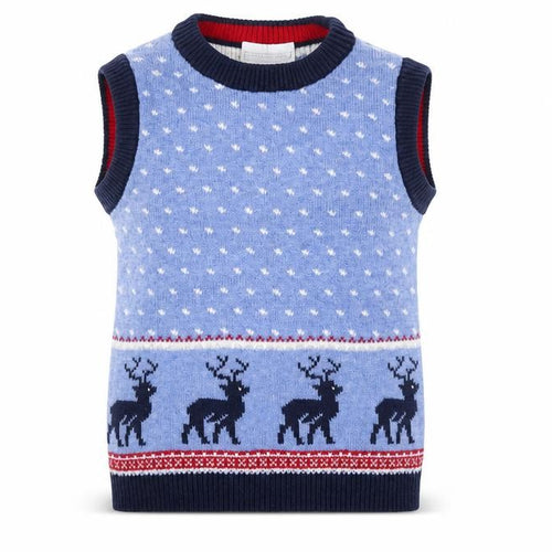 The White Company Boys Blue Animal Vest 2-3 Years