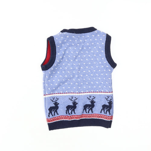 The White Company Boys Blue Animal Vest 2-3 Years