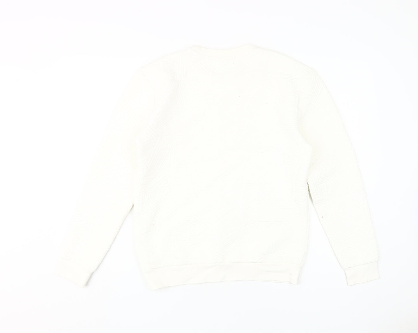 Zara Men's Ivory Pullover Sweatshirt, Medium