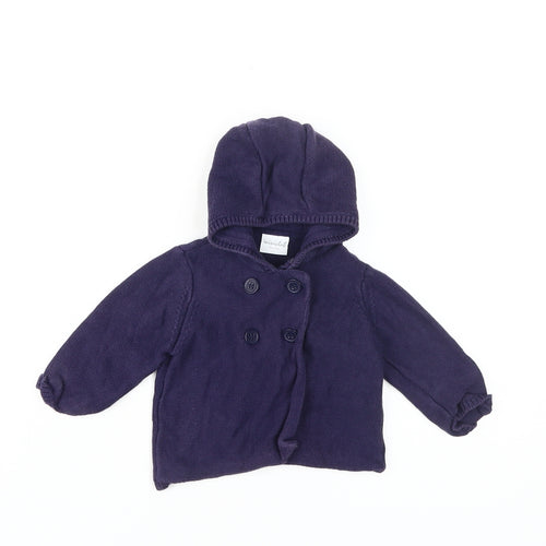 Miniclub Baby Hooded Cardigan, Blue, 3-6 Months, Unisex