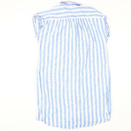 Old Navy Women's Blue Striped Shirt Dress L