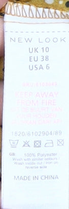 New Look Women's Orange Animal Print Button-Up Shirt