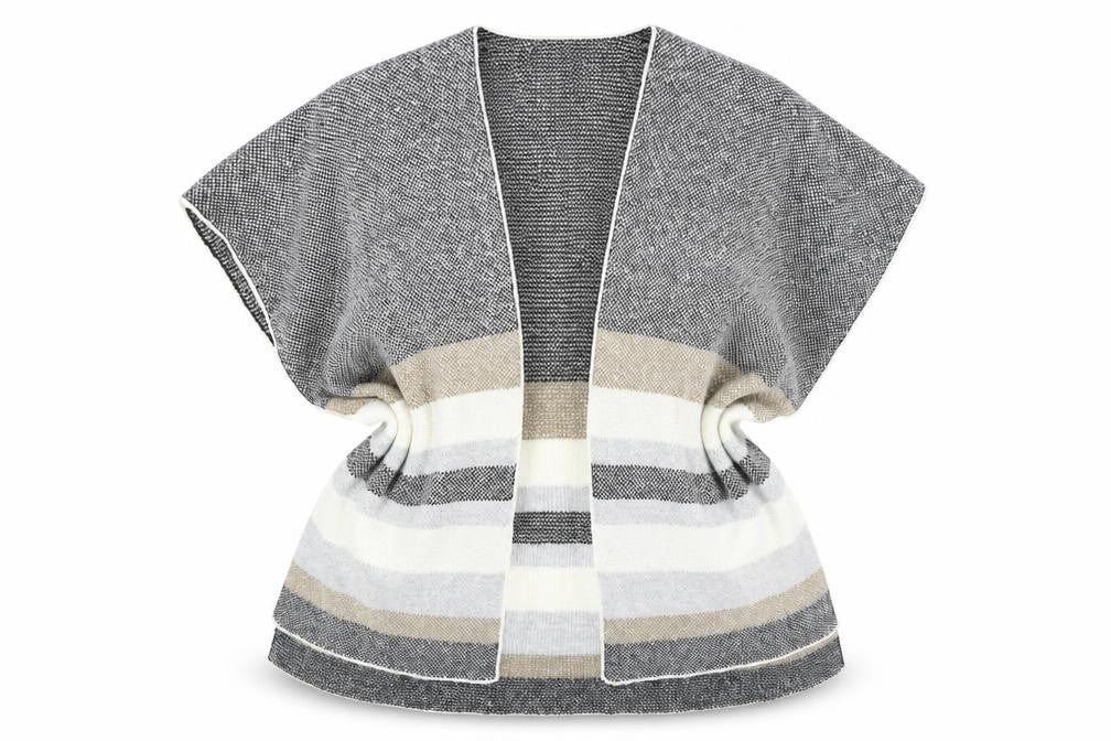 Front view of Next Women's Multicoloured Cape Jumper, Medium, Striped