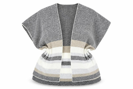 Front view of Next Women's Multicoloured Cape Jumper, Medium, Striped