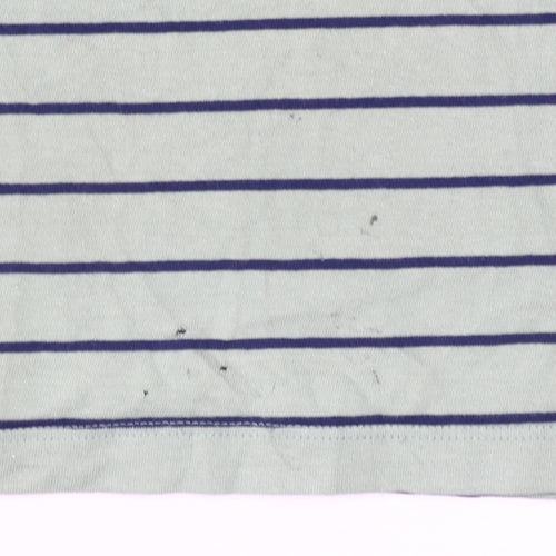 Crew Clothing Co. Women's Blue Striped T-Shirt, Size 12
