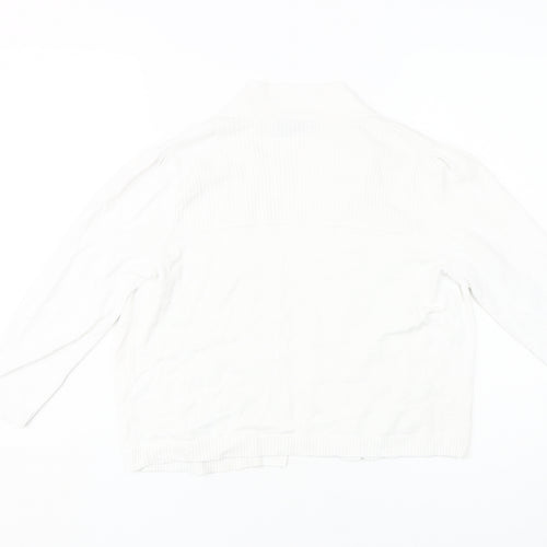 Wallis Womens White Cardigan, Size M, Long Sleeve