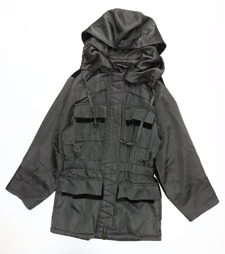 Nanette Lepore Women's Green Hooded Parka Jacket XS