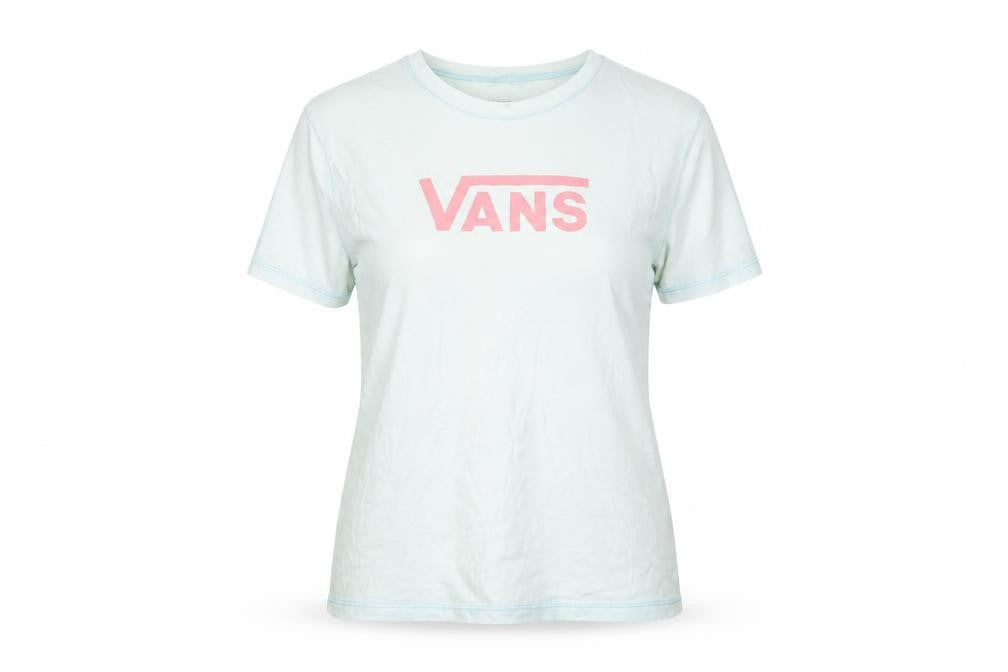 Front view of Vans unisex white t-shirt, medium, casual basic