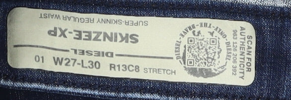 Diesel Women's Blue Skinny Jeans, Size 8, Stretch Denim
