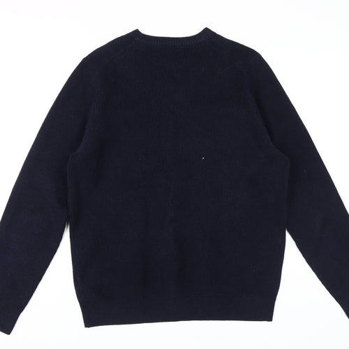 Marks and Spencer Men's Blue Crew Neck Pullover Jumper M