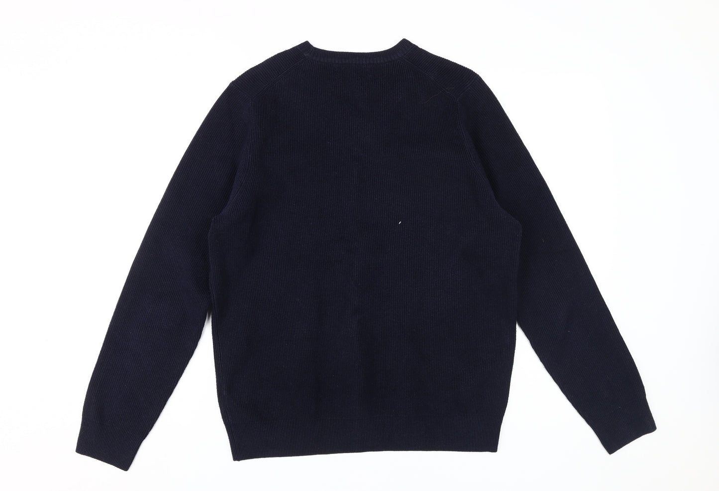 Marks and Spencer Men's Blue Crew Neck Pullover Jumper M