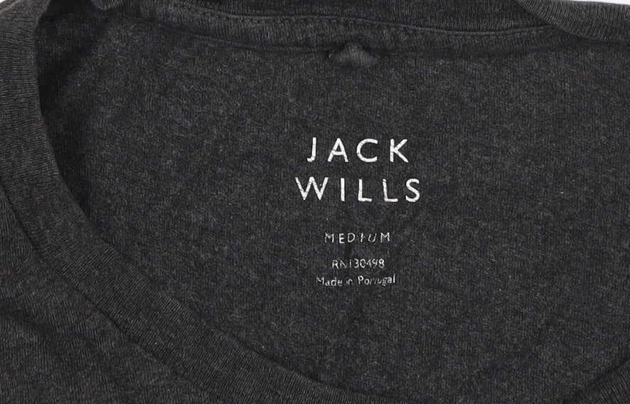 Jack Wills Men's Black Medium Logo T-Shirt