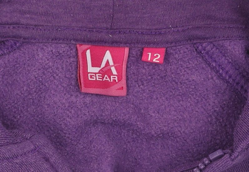 LA Gear Women's Purple Full Zip Hoodie Size 12