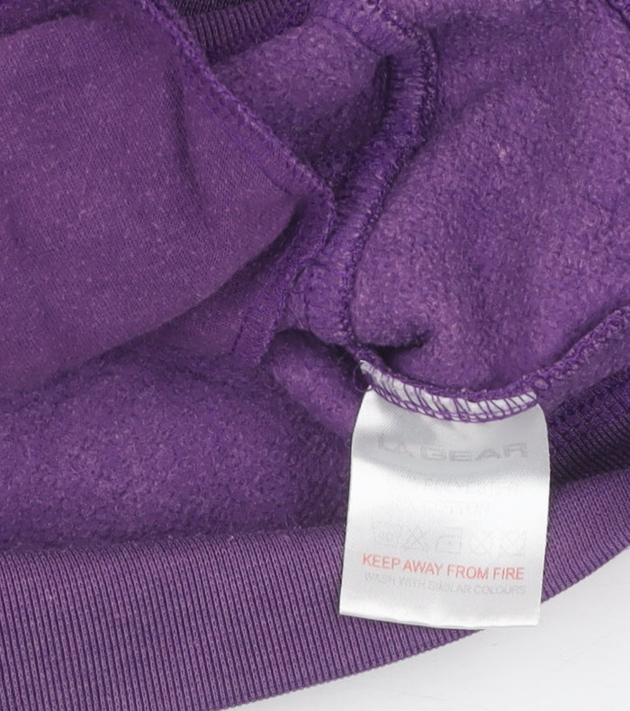 LA Gear Women's Purple Full Zip Hoodie Size 12