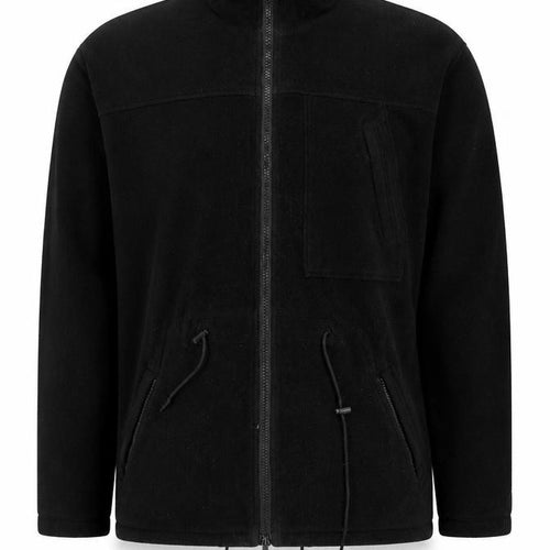 380 Climate Men's Black Hooded Mid-Length Jacket with Zip Size XL