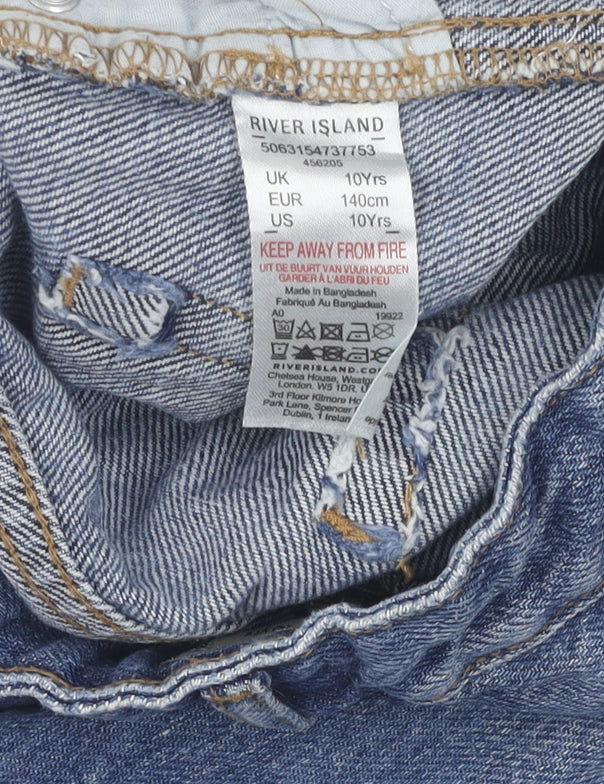River Island Girls Blue Straight Jeans, 10 Years