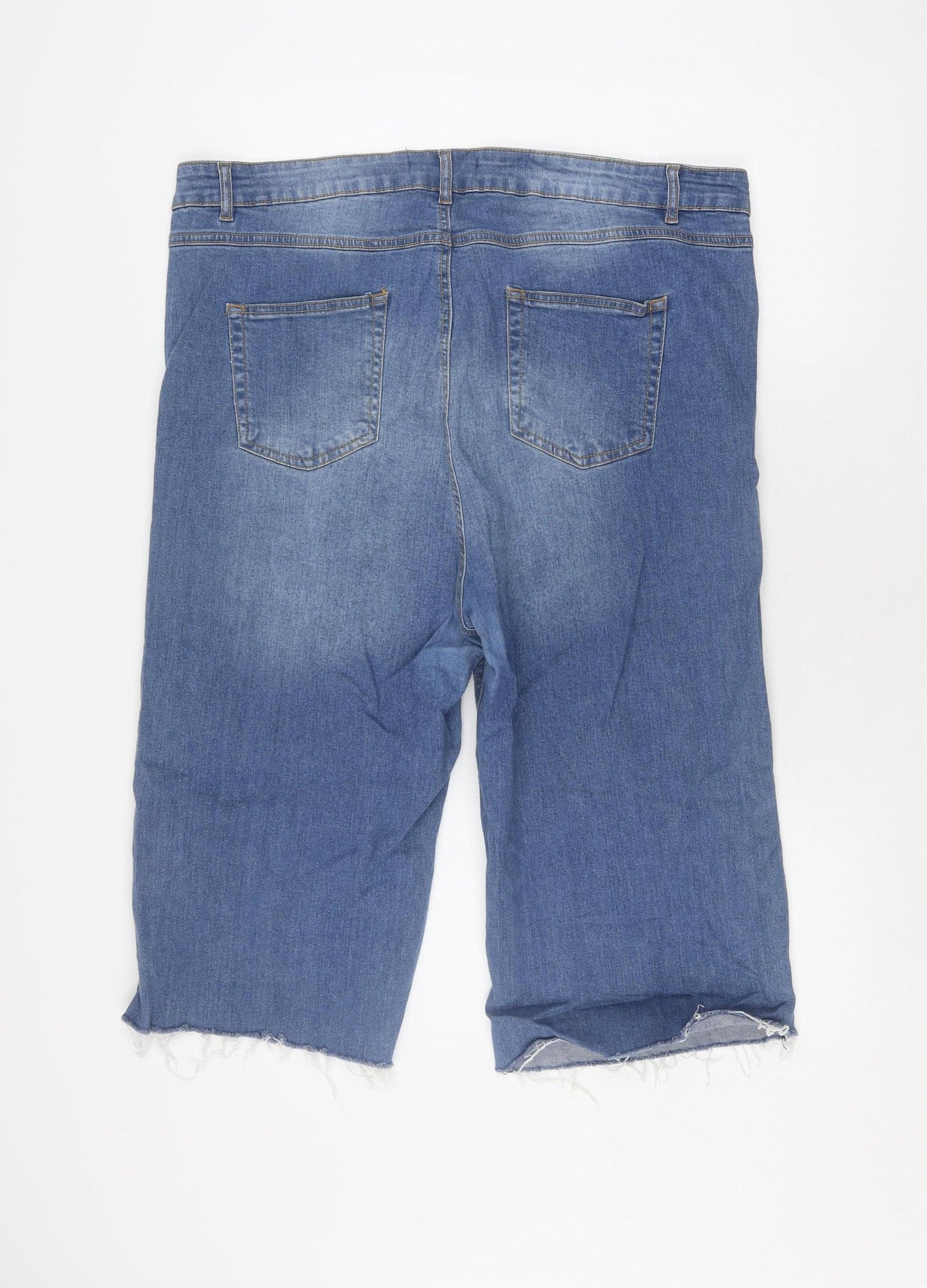 Evans Women's Blue Cropped Denim Jeans Size 22