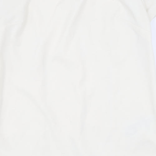Oasis Women’s Ivory Blouse, Size 10, Short Sleeve