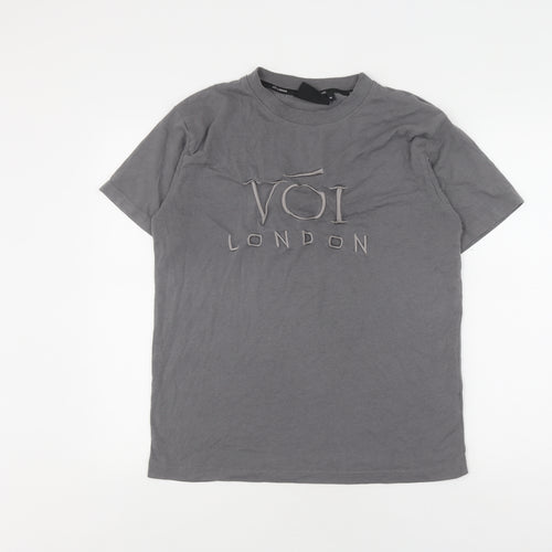 Voi London Men's Grey M T-Shirt with Logo