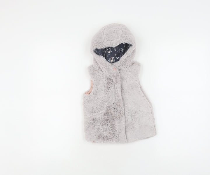 Cath Kidston Girls Grey Hooded Puffer Jacket 2-3 Years