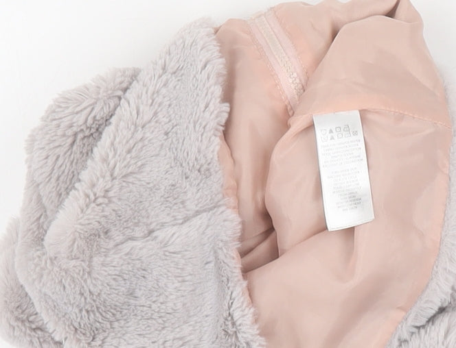 Cath Kidston Girls Grey Hooded Puffer Jacket 2-3 Years