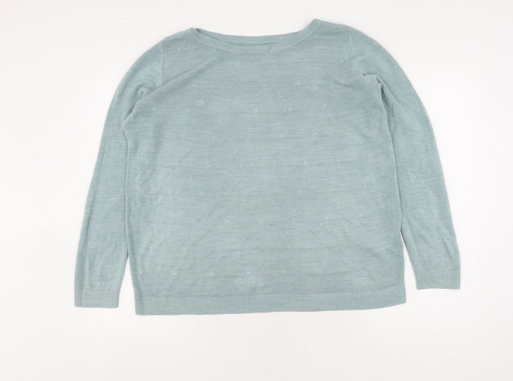 Maine Women's Blue Pullover Jumper, Size 16