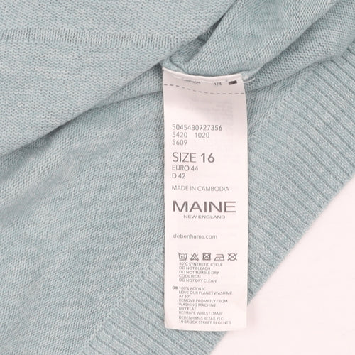 Maine Women's Blue Pullover Jumper, Size 16
