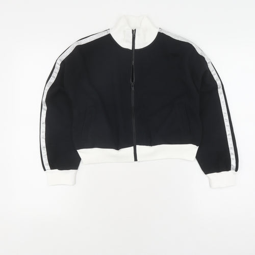 Marks and Spencer Girls Black Full Zip Jumper 10-11 Years