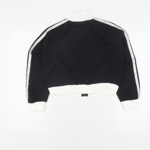 Marks and Spencer Girls Black Full Zip Jumper 10-11 Years
