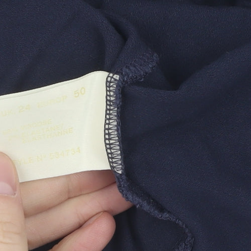 Ann Harvey Women's Blue Viscose Tank Size 24