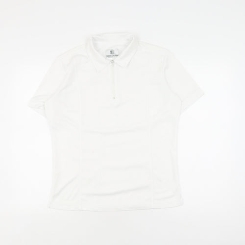 Emsmorn Unisex White Polo Shirt Size 12