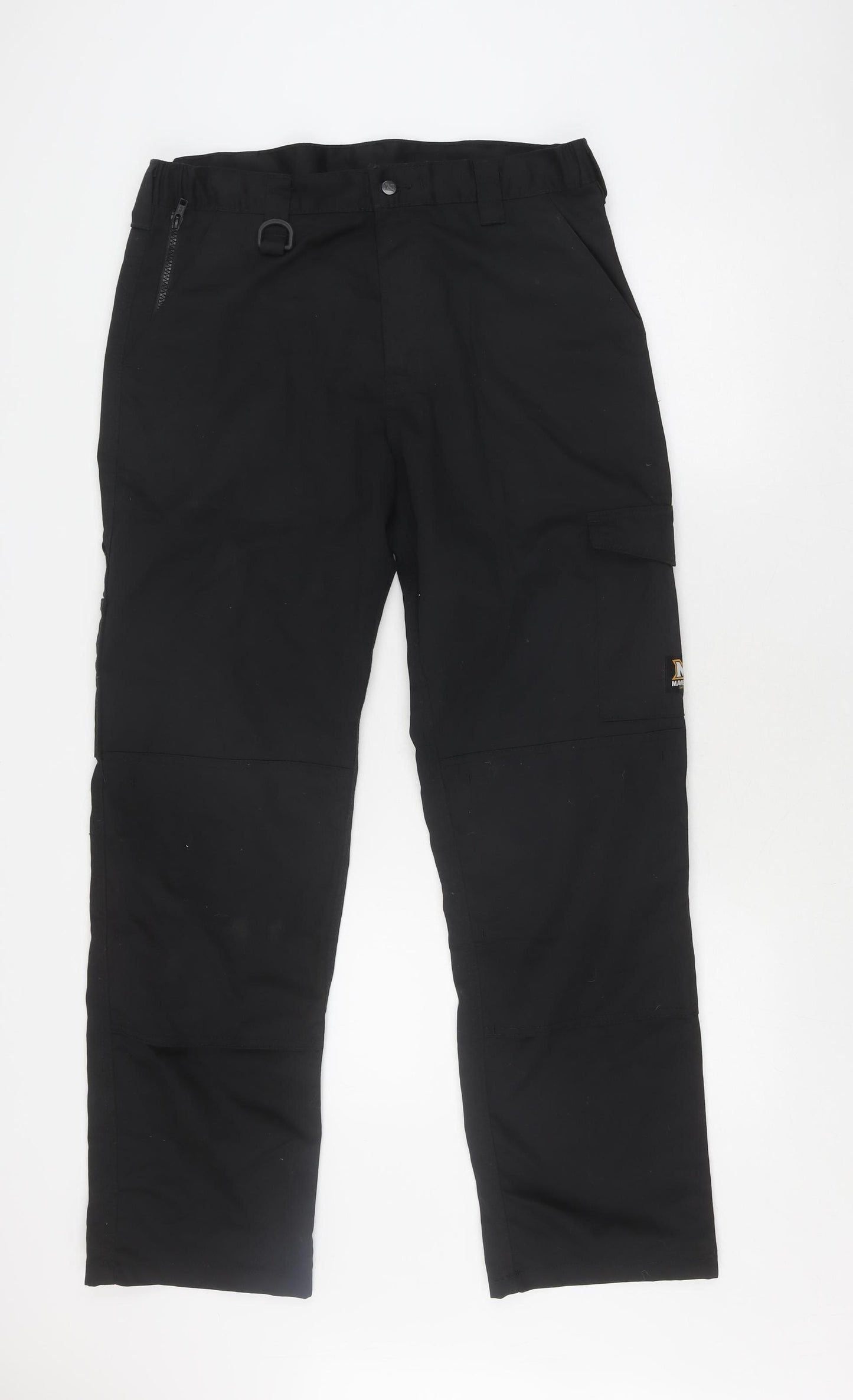 Maverick Men's Black Cargo Trousers, Size L, Workwear