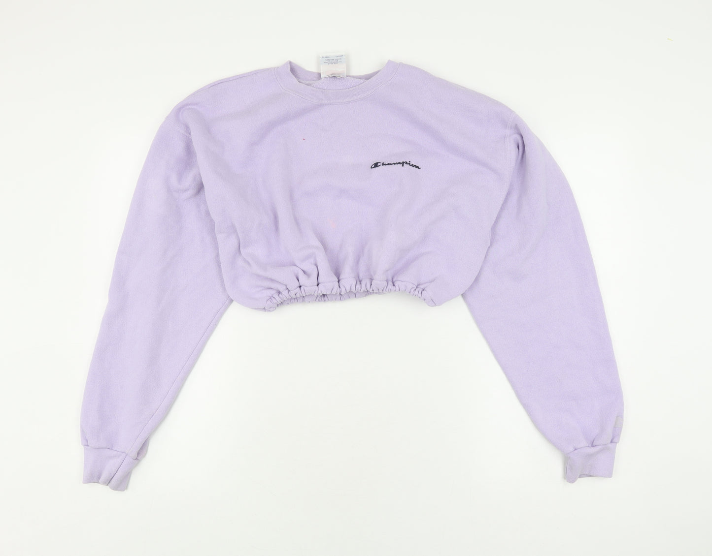 Champion Women's Purple Fleece Pullover Sweatshirt L
