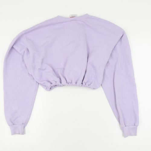 Champion Women's Purple Fleece Pullover Sweatshirt L