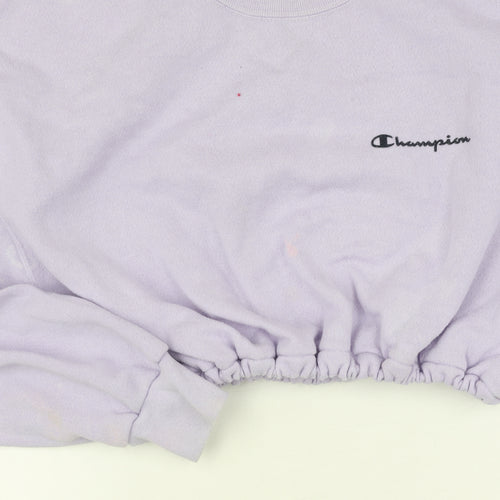 Champion Women's Purple Fleece Pullover Sweatshirt L