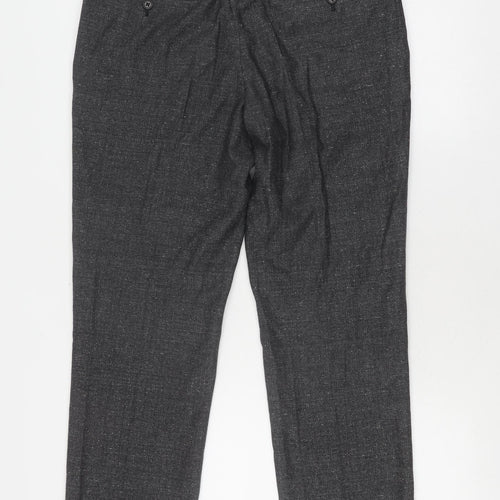 Club Monaco Men's Black Trousers, 32, Classic Fit