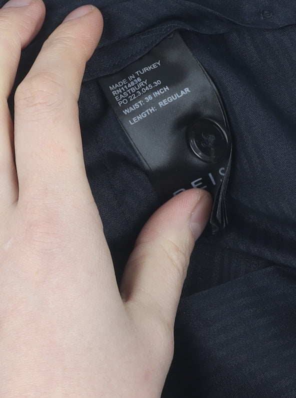 Reiss Men's Black Trousers, 36, Classic Style