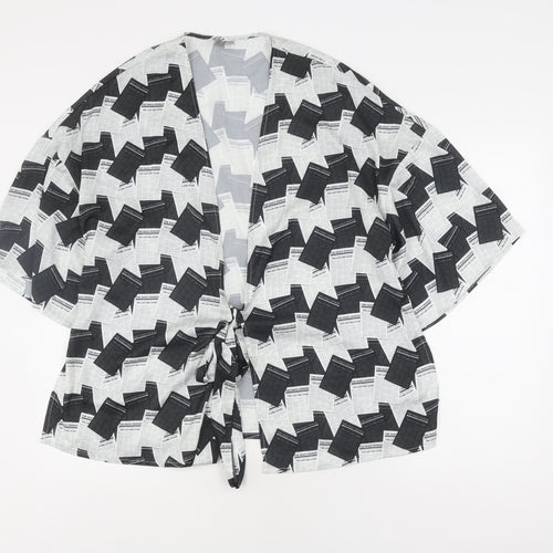 ASOS Women's XS Black & White Kimono Blouse